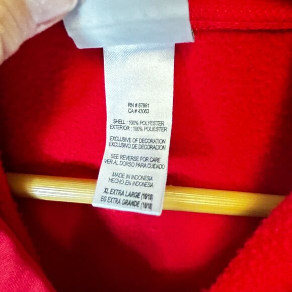 My NHL Youth Chicago Blackhawks Hockey Red White Embroidered Logo Hoodie Size XL - Picture 10 of 14